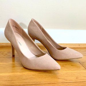 SOLD - Nude Suede Heels - Size EU 35/ US 3.5